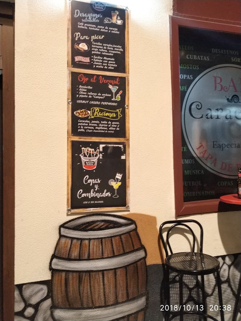 Cafe Los Caracoles — Carta
