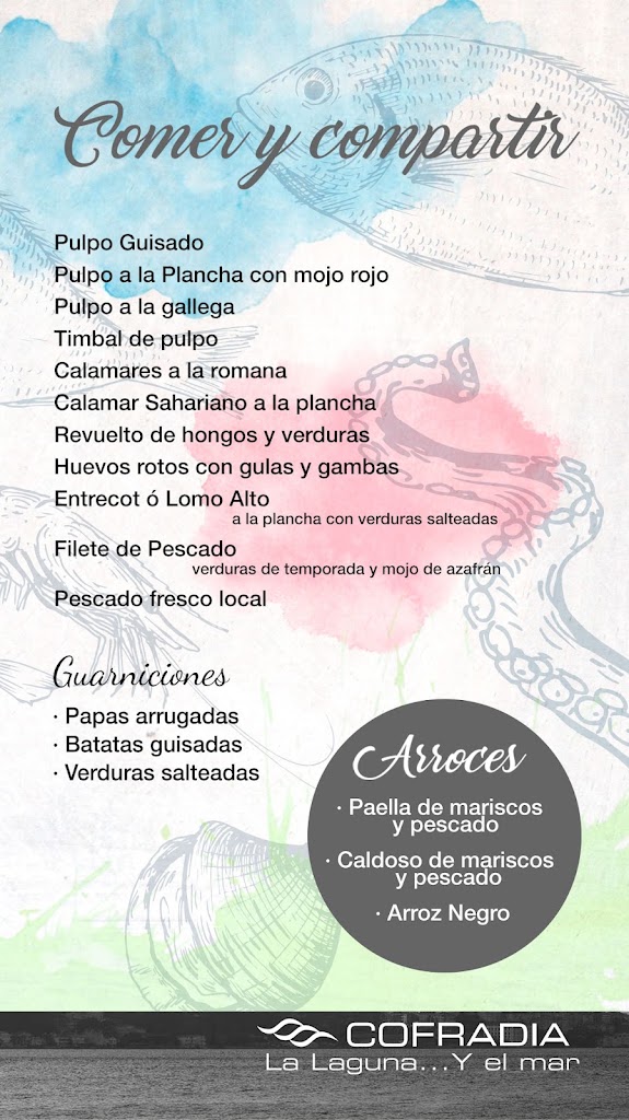 Cofradia La Laguna y el mar — Carta