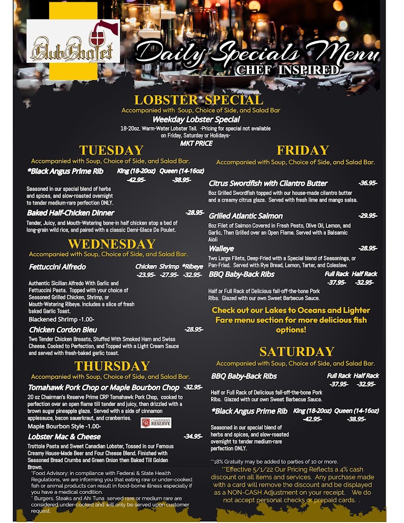  Club Chalet Supper Club