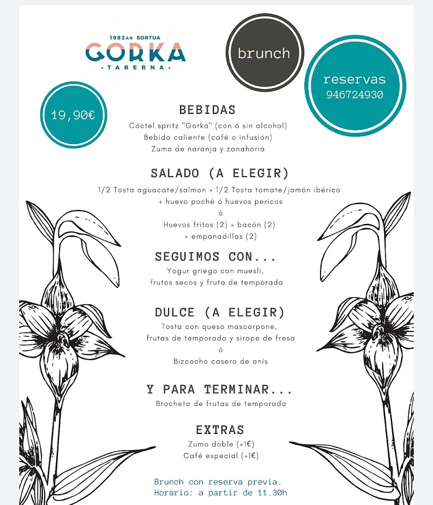 Gorka taberna — Carta