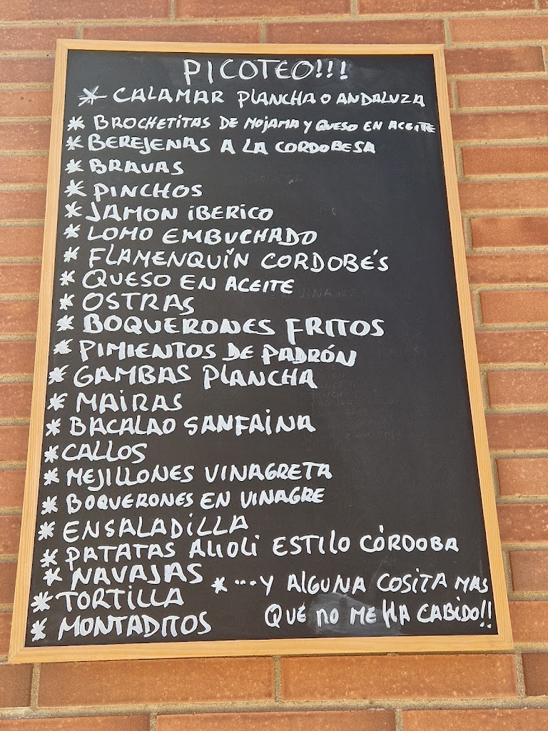 Taberna La sarten — Carta