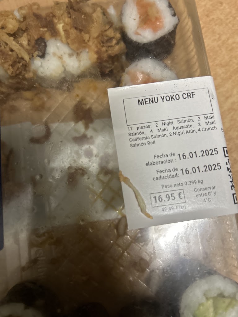Sushi Daily — Carta