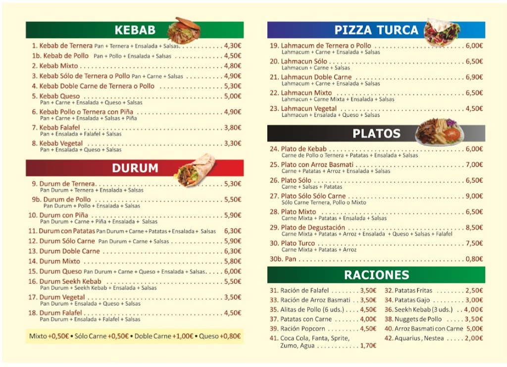 Asia Doner Kebab — Carta
