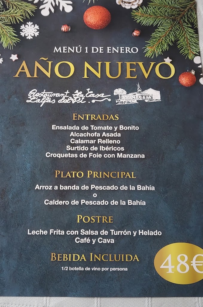 Restaurante Ta Casa — Carta