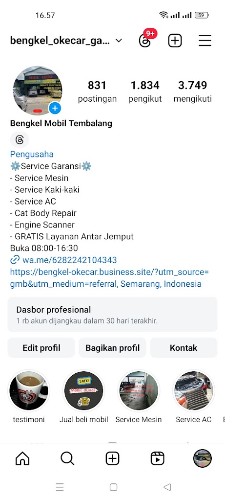 Bengkel Mobil OkeCAR Garage