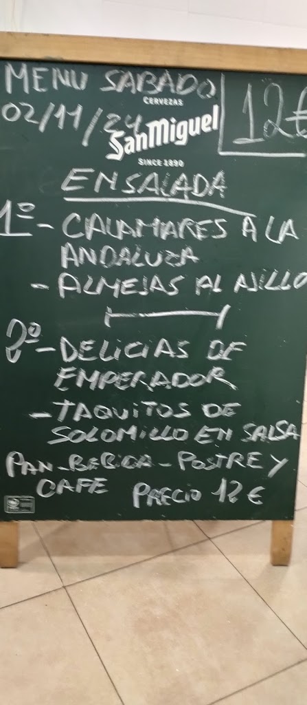 Cafeteria Centro, Los Alcazares — Carta