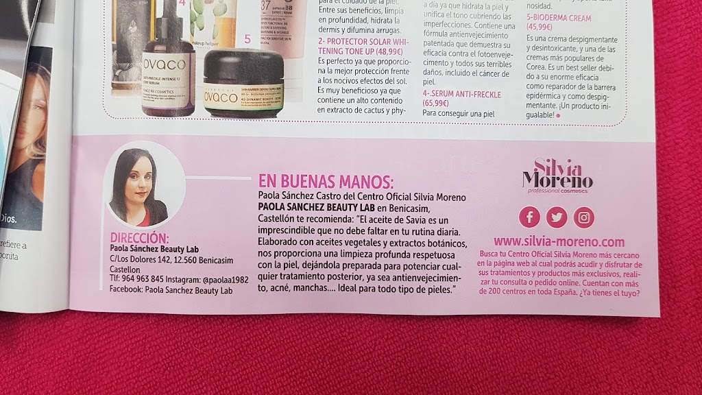 Paola Sanchez Beauty Lab — Carta