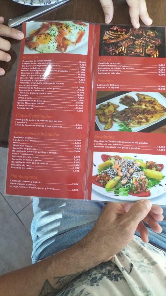 Bar Rias Baixas Restaurante — Carta