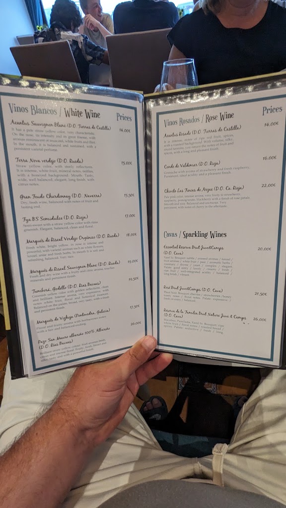 Amura Restaurante — Carta