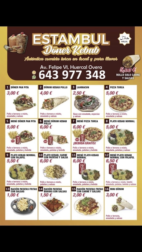 Estambul Kebab — Carta