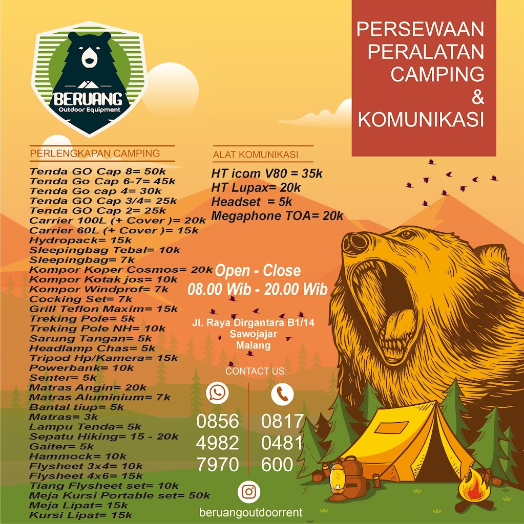 BERUANG OUTDOOR RENT