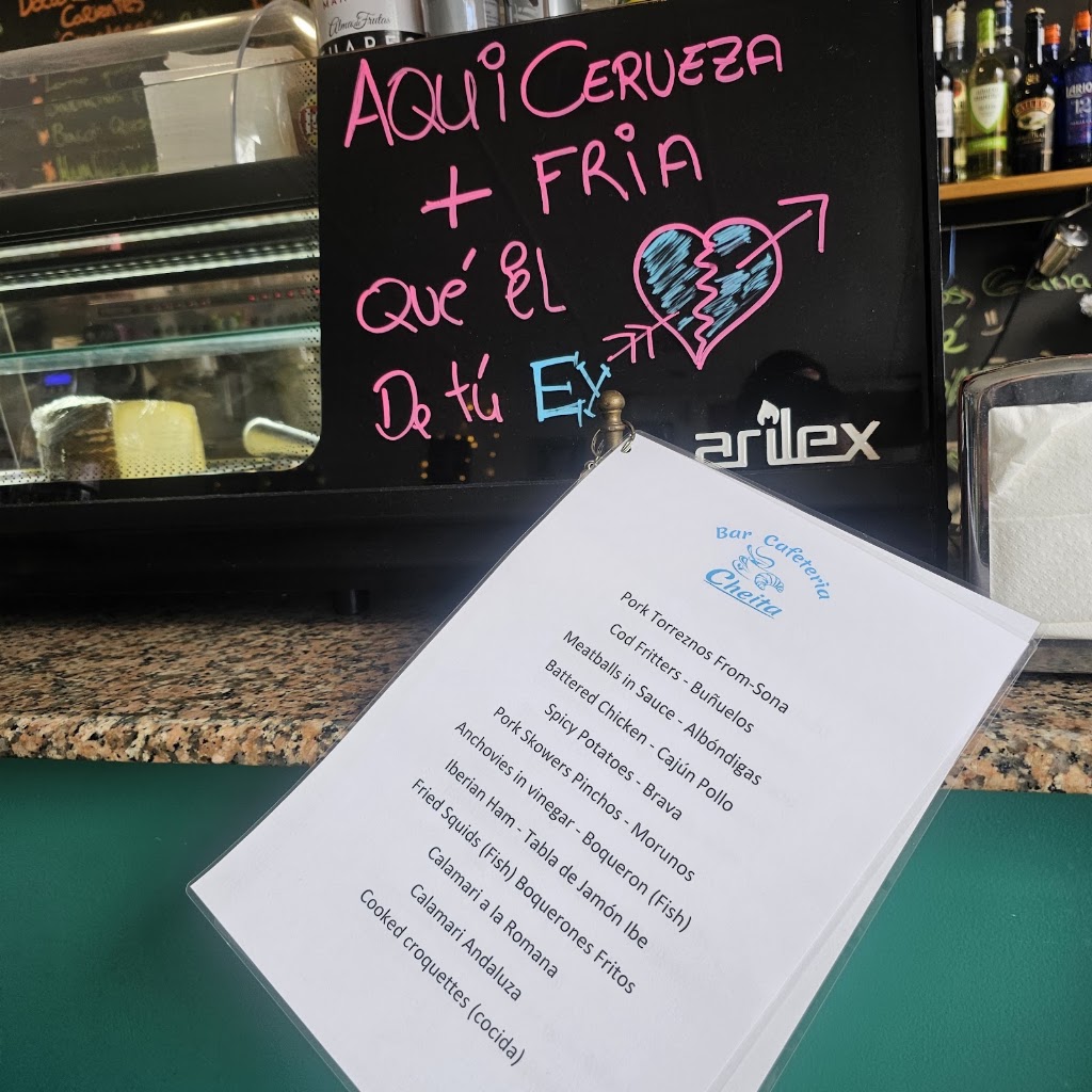 Bar Cheita — Carta