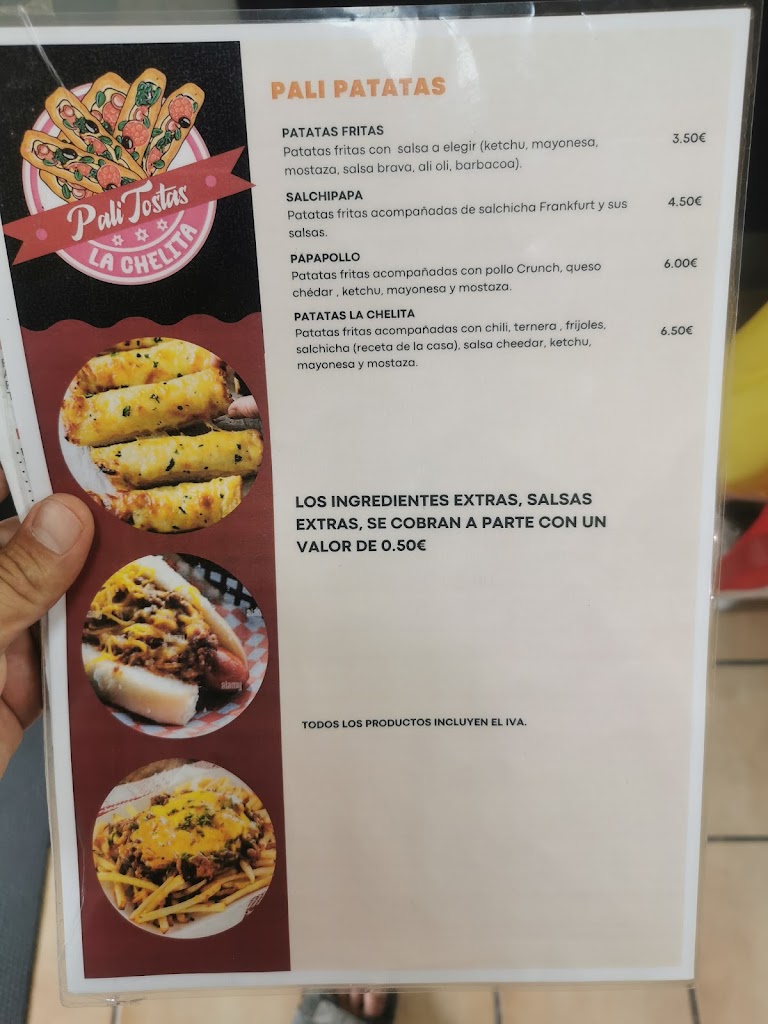 PALITOSTAS LA CHELITA — Carta