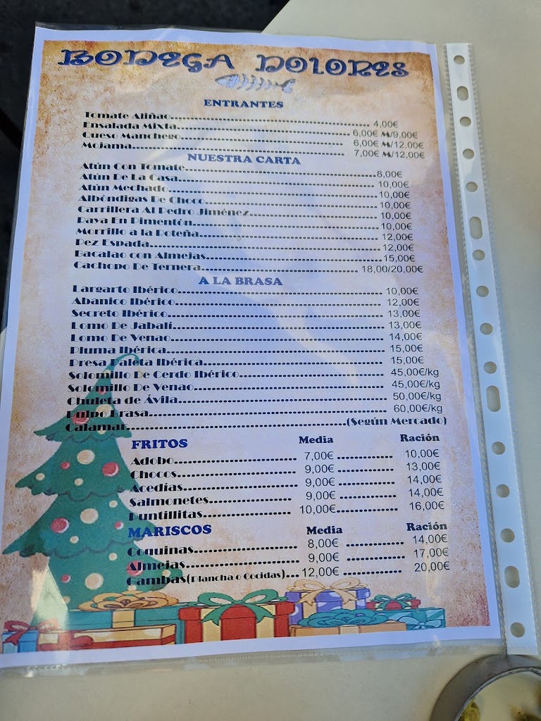 Bodega Dolores — Carta