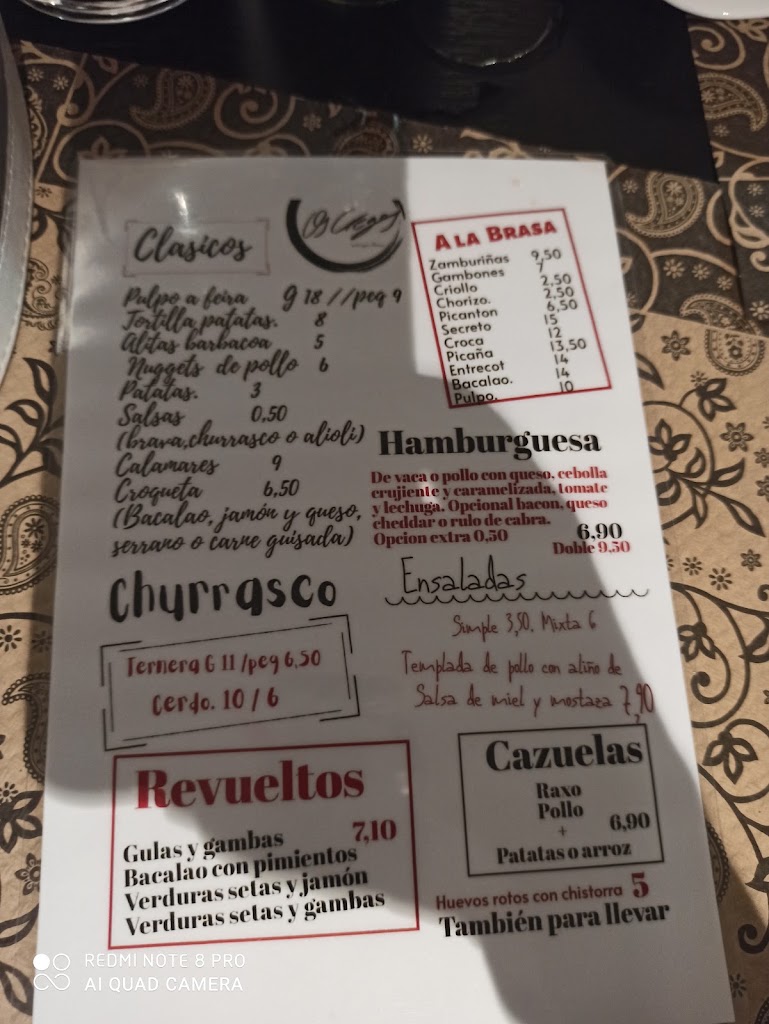 Os Cregos — Carta