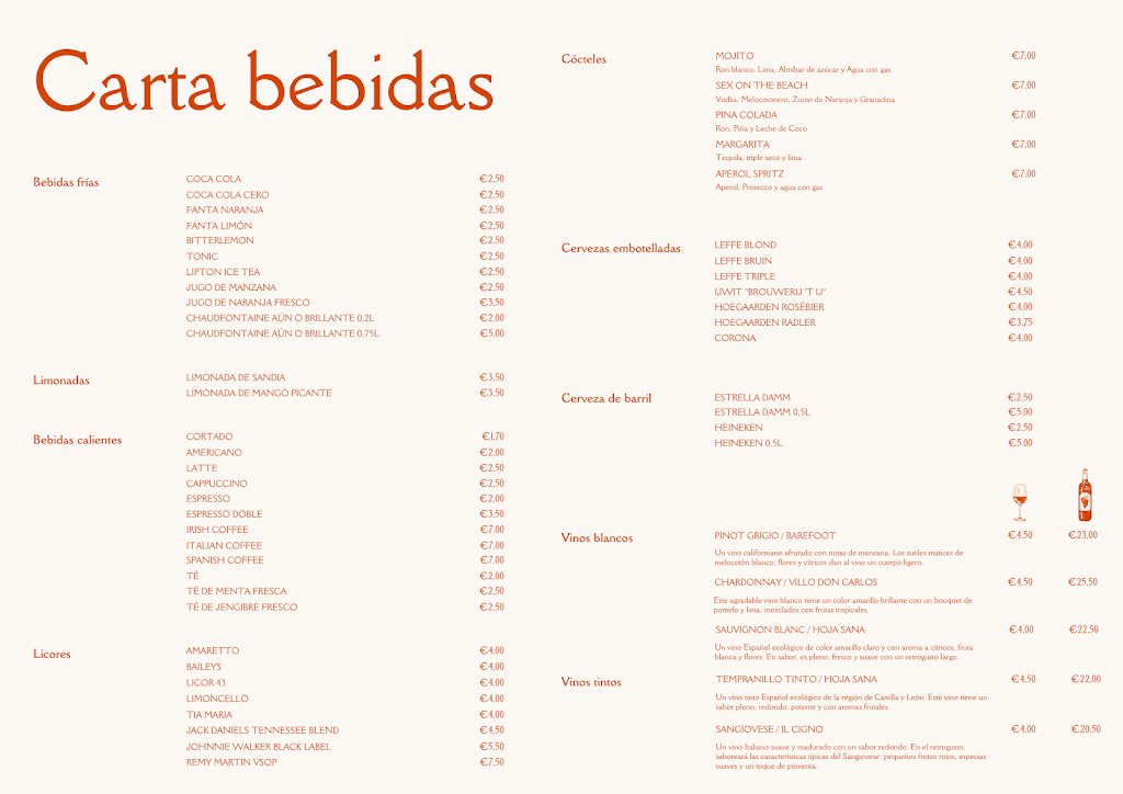 Beach Club Luna — Carta