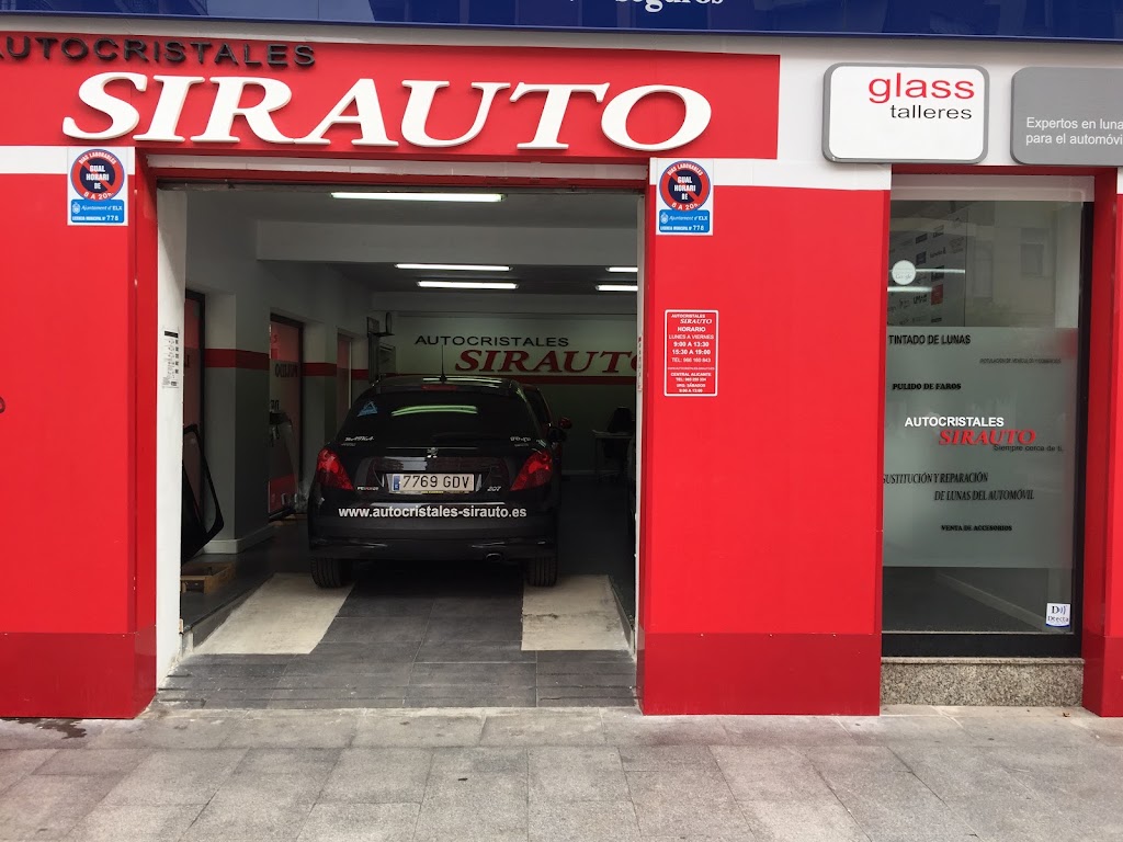 Autocristales Sirauto Elche cambio de lunas Glass Talleres — Del propietario