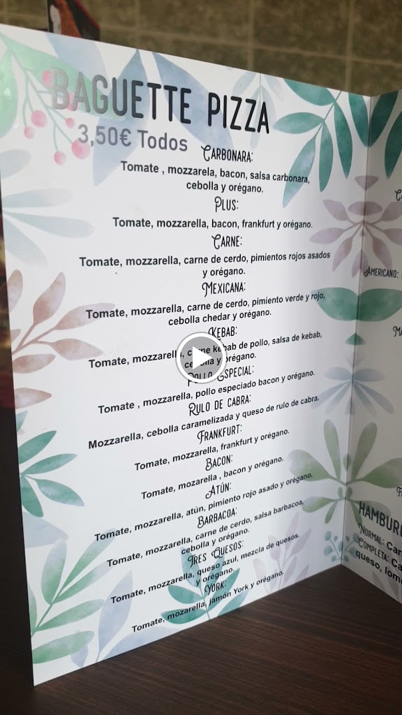 Bar noa — Carta
