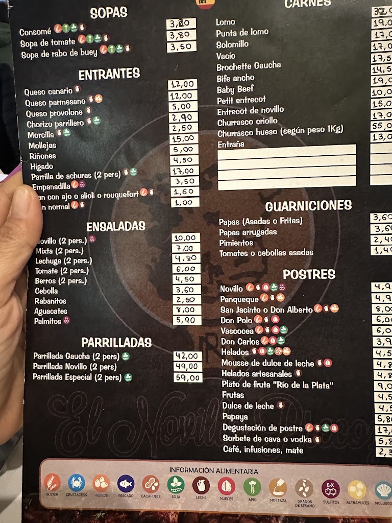 El Novillo Precoz — Carta