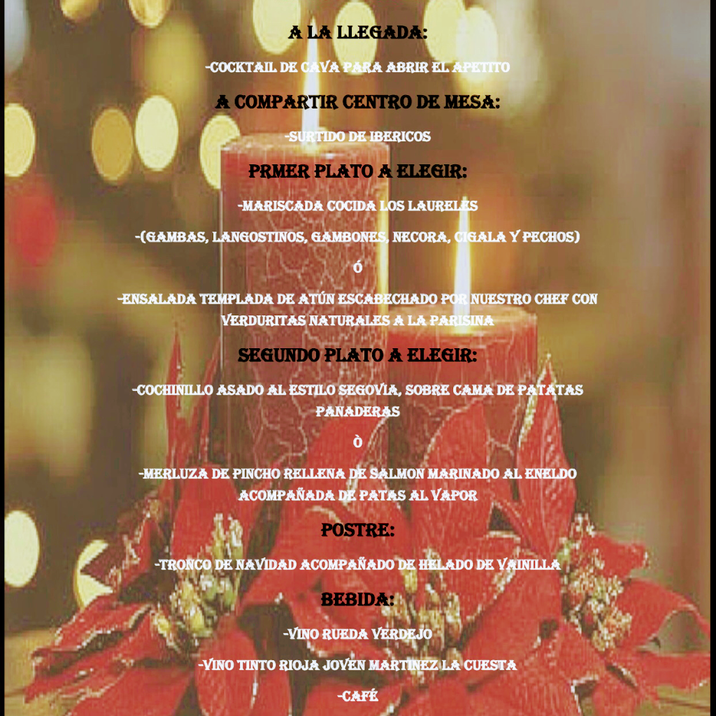 Restaurante Los Laureles — Carta