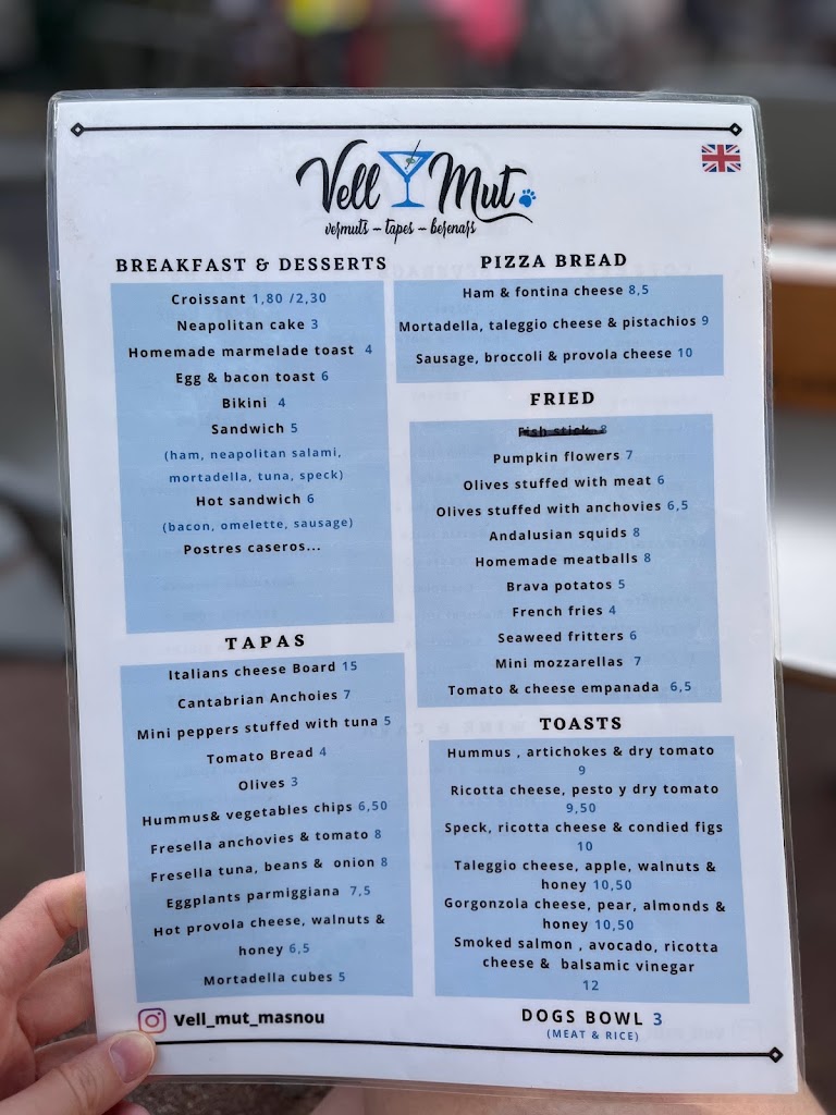 VELLMUT Masnou — Carta