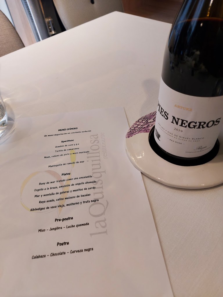 Restaurante La Quisquillosa — Carta