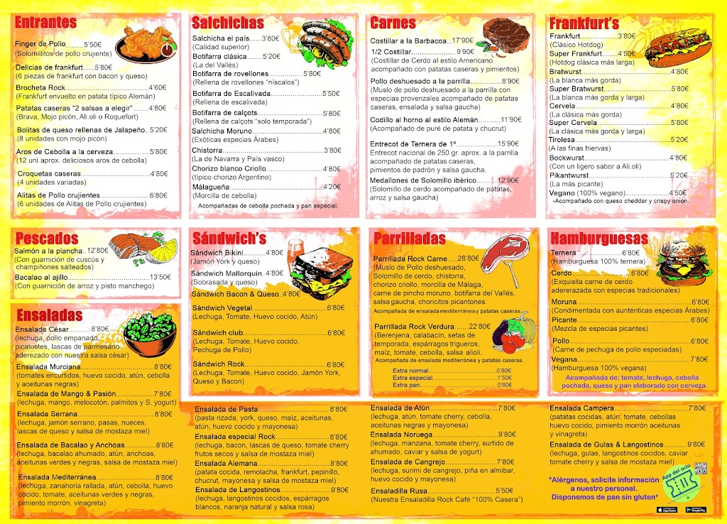 Gastrobar Rock Cafe — Carta
