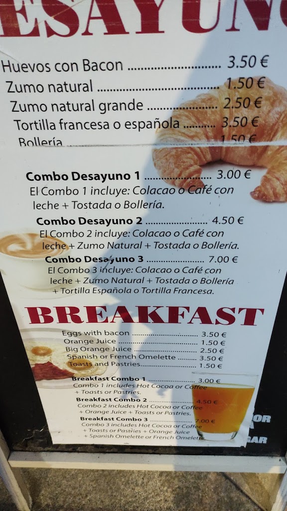 Restaurante O Tapas — Carta