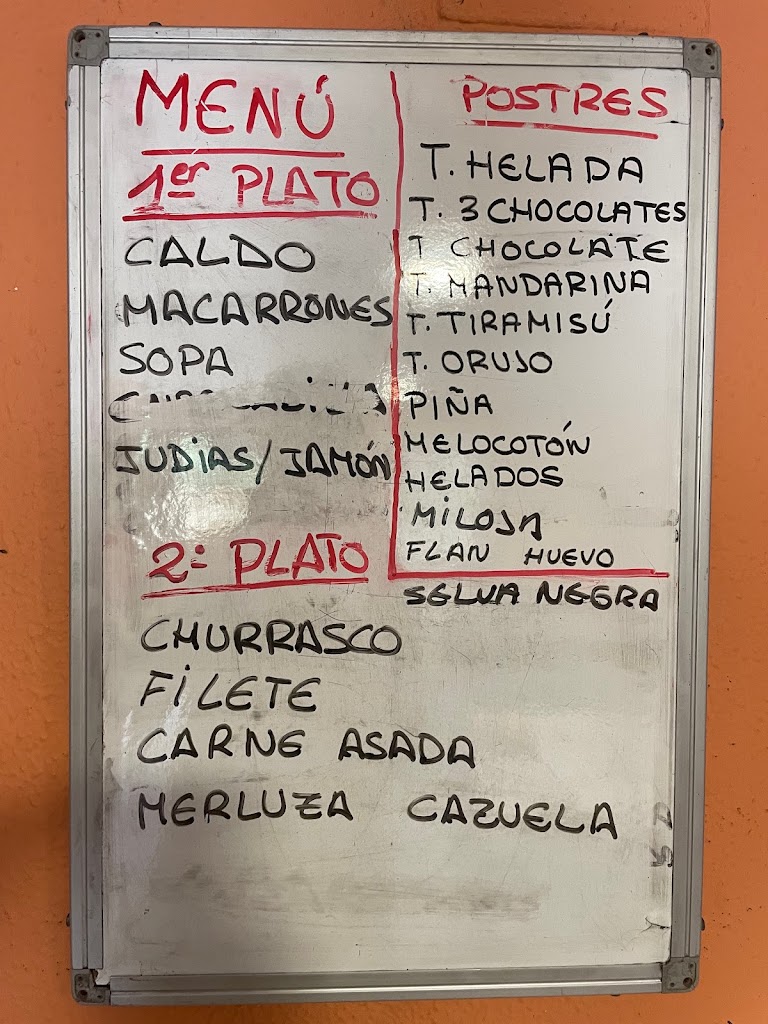 Restaurante Casa Bibiana — Carta