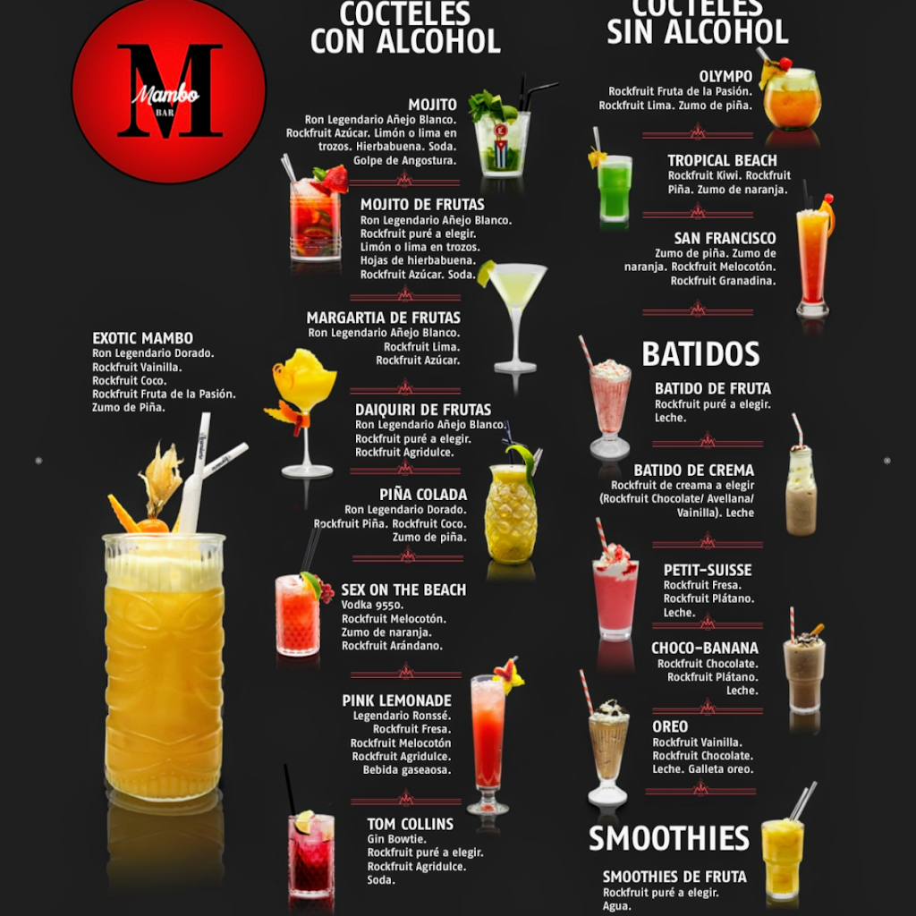Cafeteria Bar Mambo — Carta