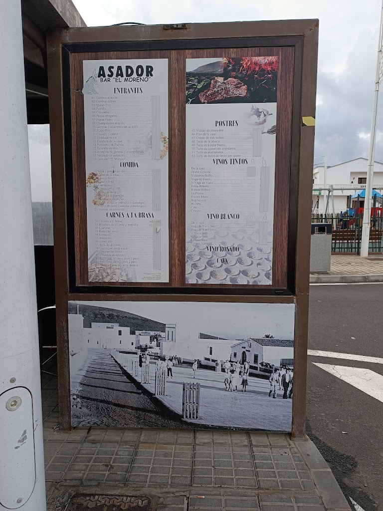 Bar Asador El Moreno — Carta