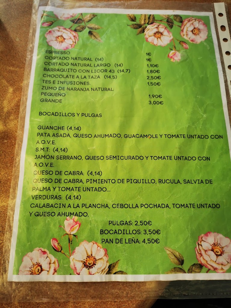 Restaurante Casino de la Laguna — Carta