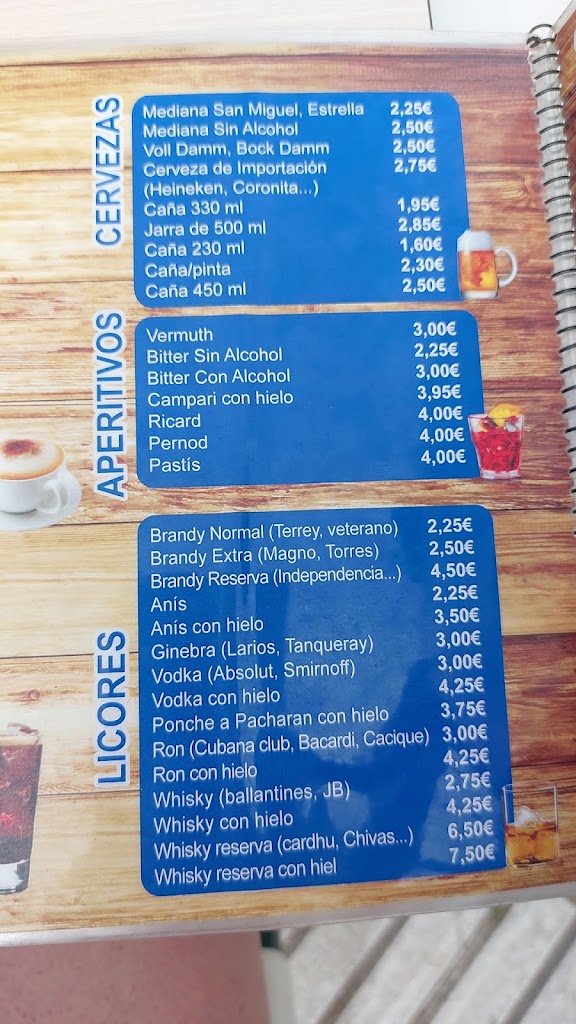 Bar Restaurante Venecia Salou — Carta
