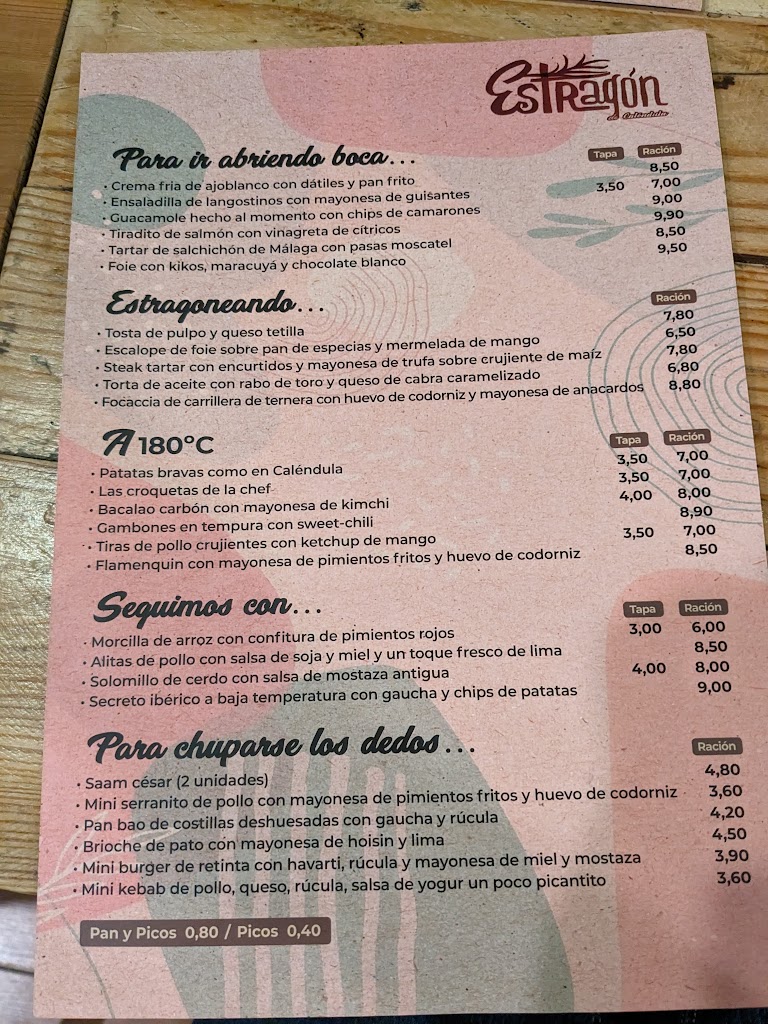 Estragon de Calendula — Carta