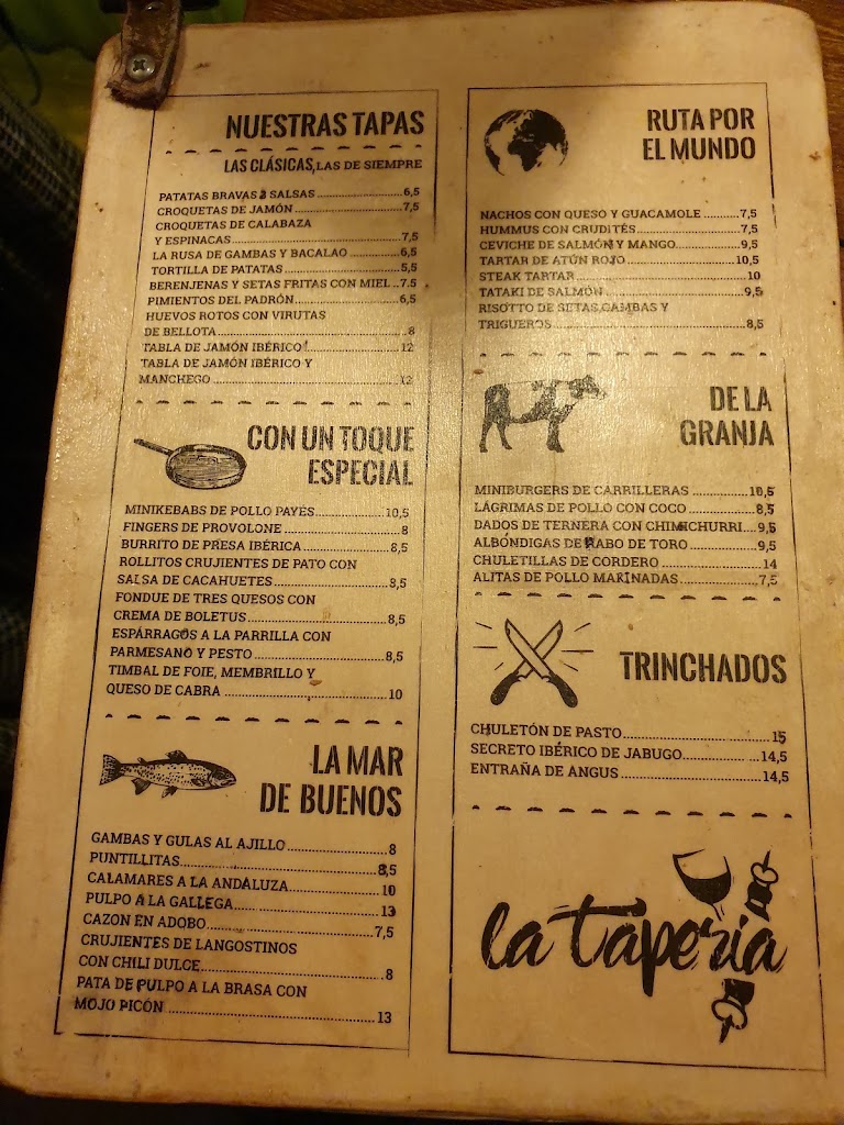 LA TAPERIA DE PUEBLO — Carta