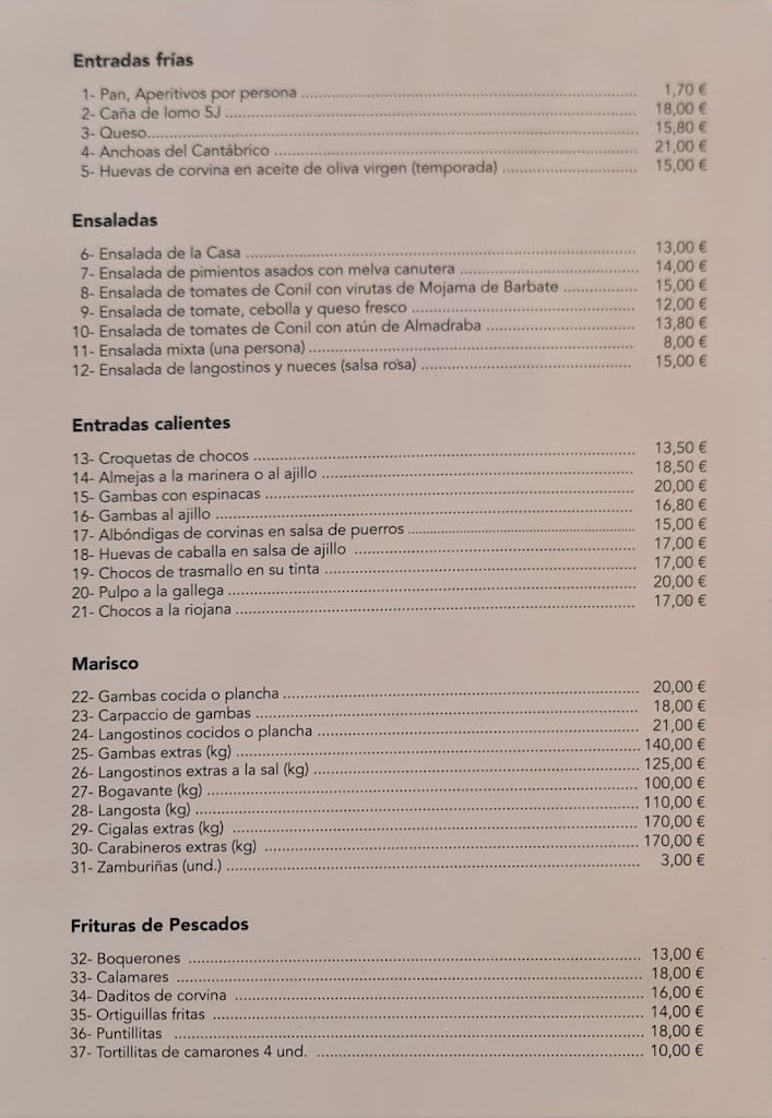 La Fontanilla — Carta