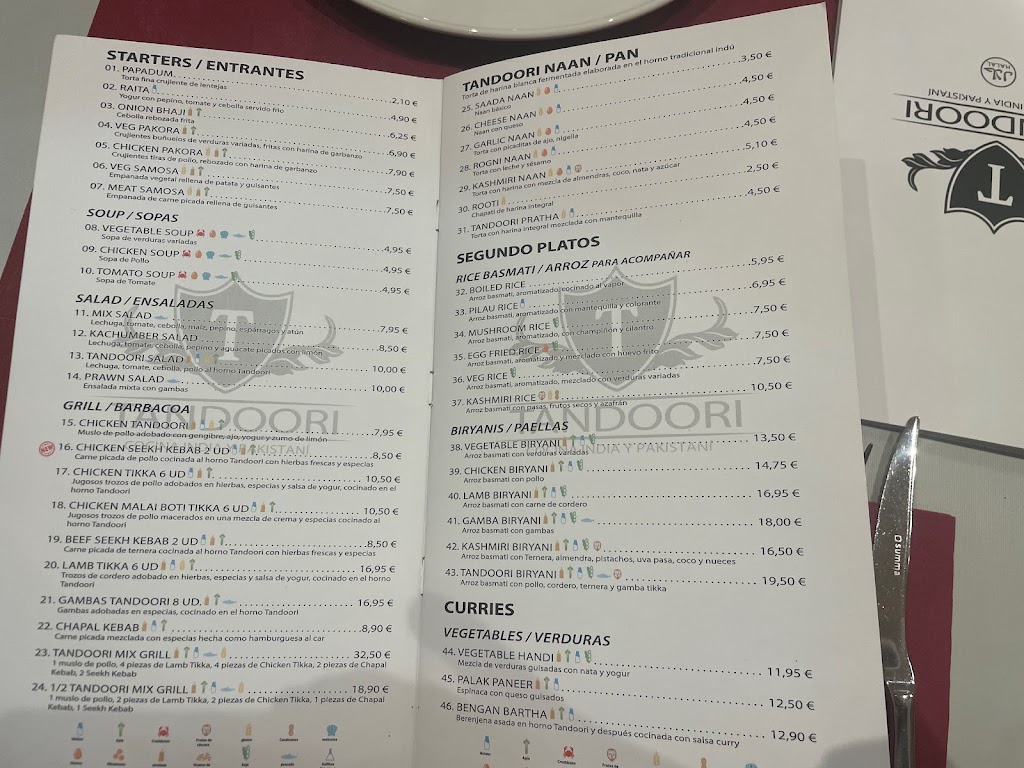 Tandoori Lezkairu — Carta