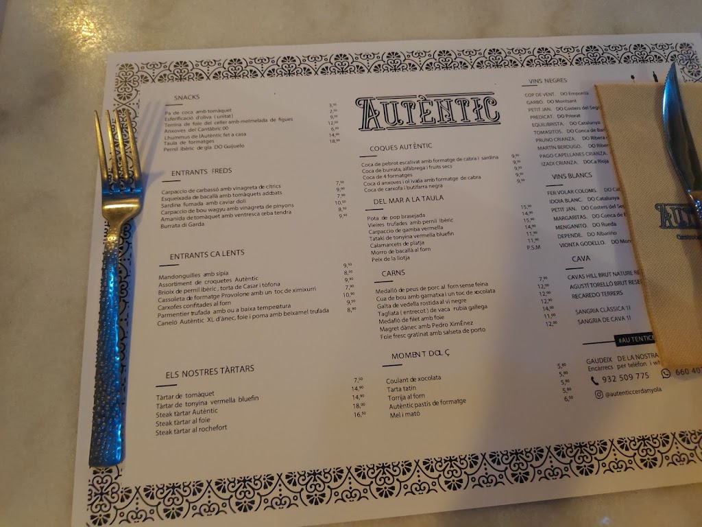Autentic Cerdanyola — Carta