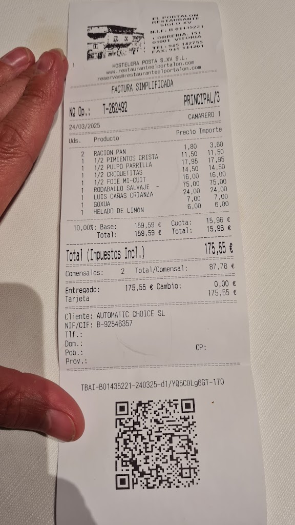 Restaurante El Portalon - Vitoria — Mas recientes