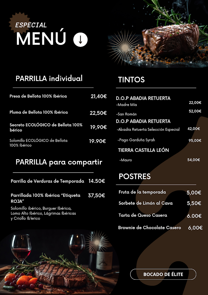 Bocado de Elite — Carta