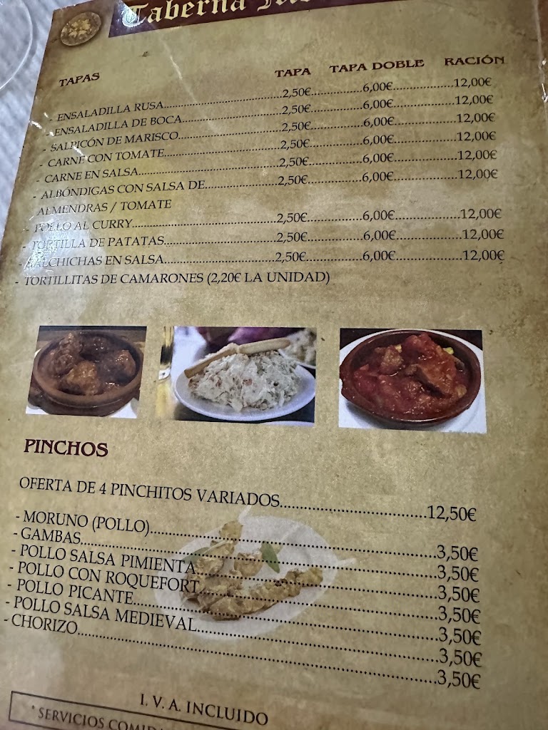 Taberna Medieval — Carta