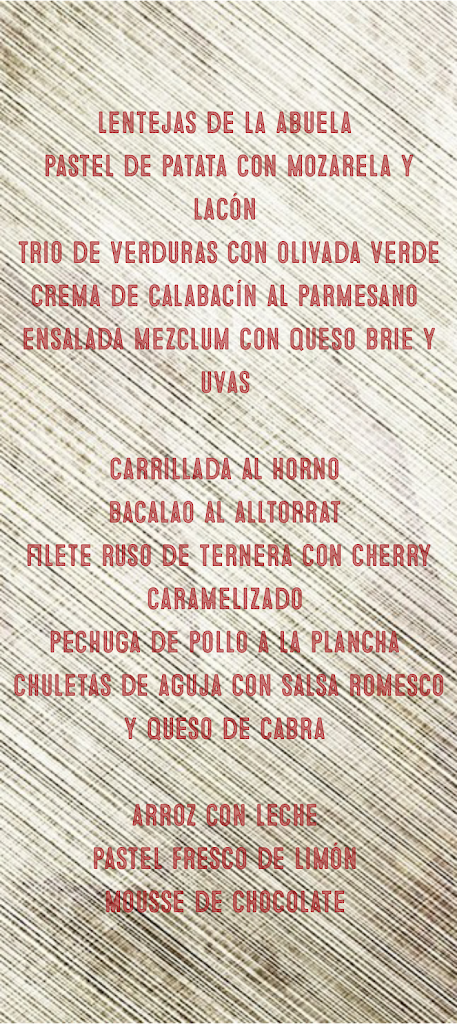 Can Carmen cafe restaurant — Carta