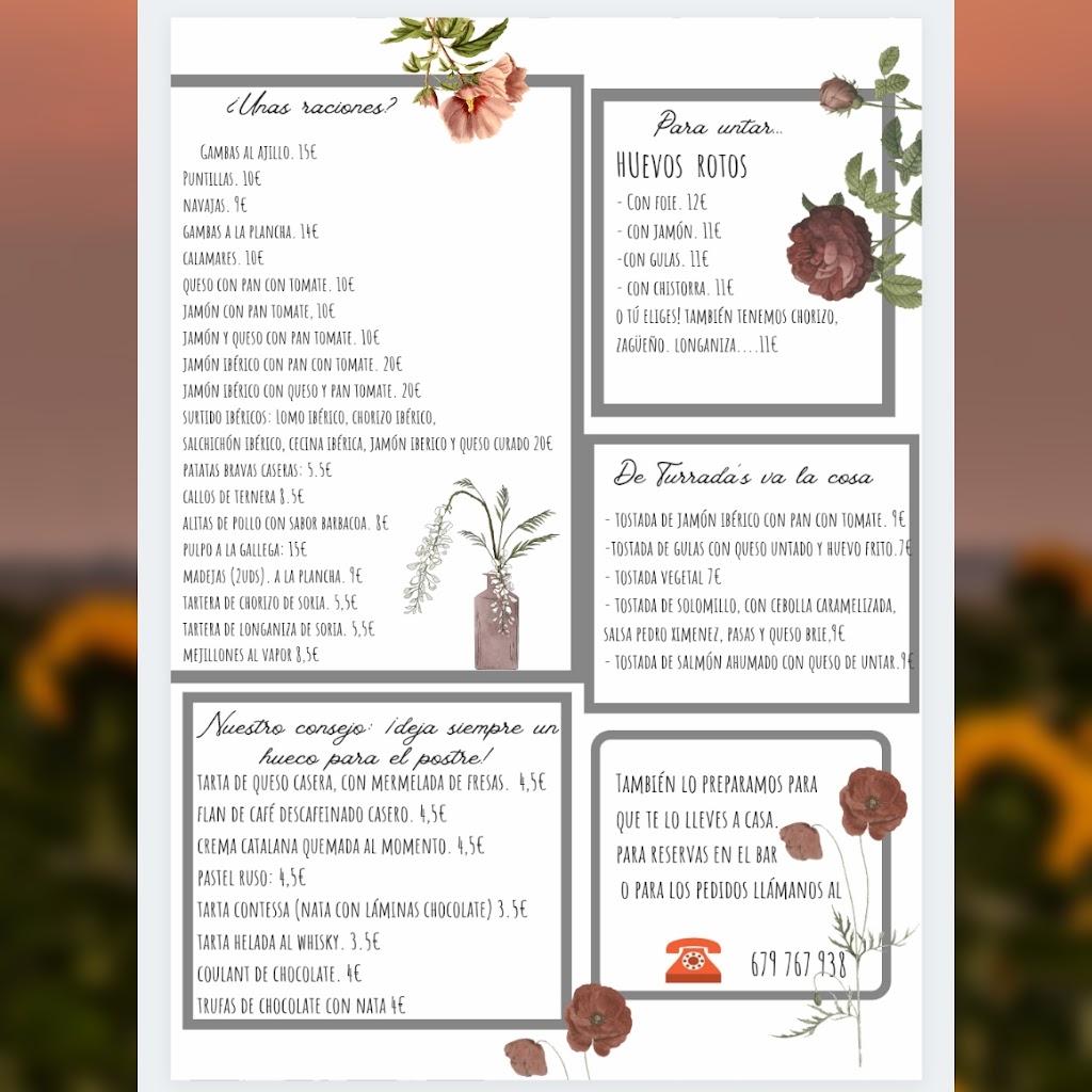 La Turrada — Carta