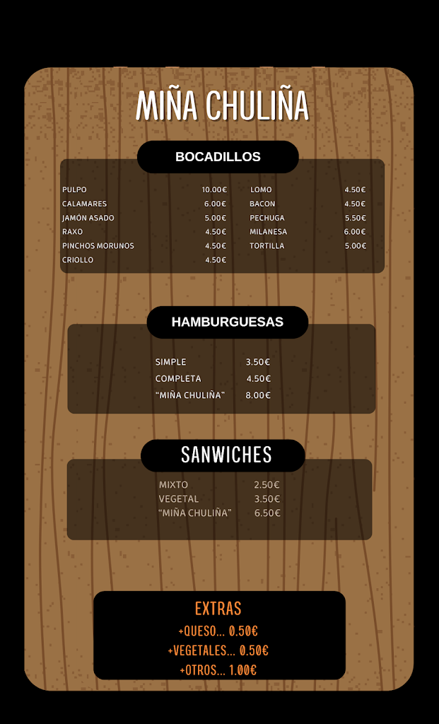 Taperia Churrasqueria Mina Chulina — Del propietario