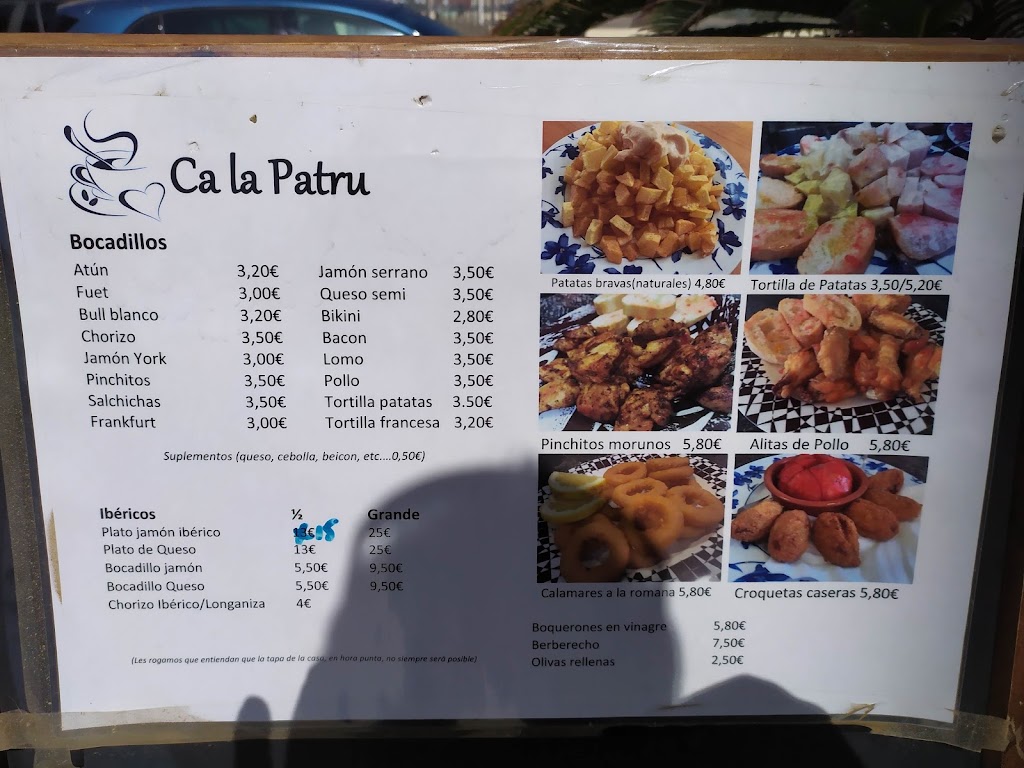 Bar - Cafeteria Ca La Patru — Carta