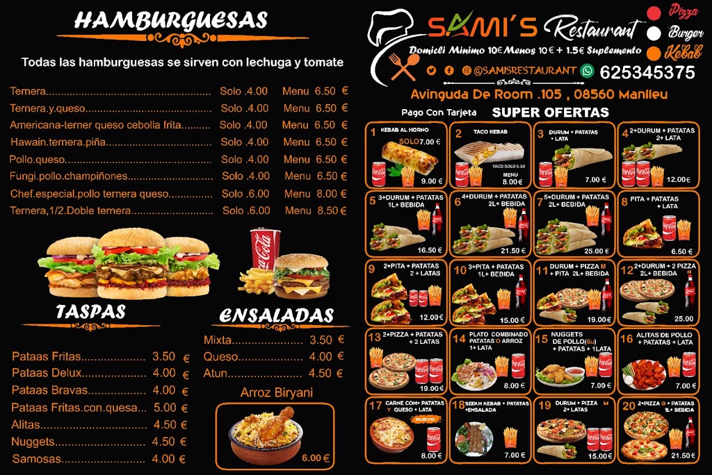 SamisRestaurante manlleu — Carta