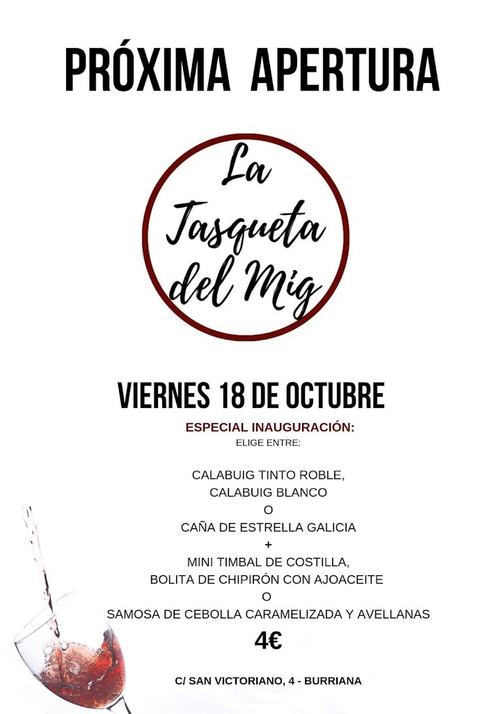 La Tasqueta del Mig — Carta