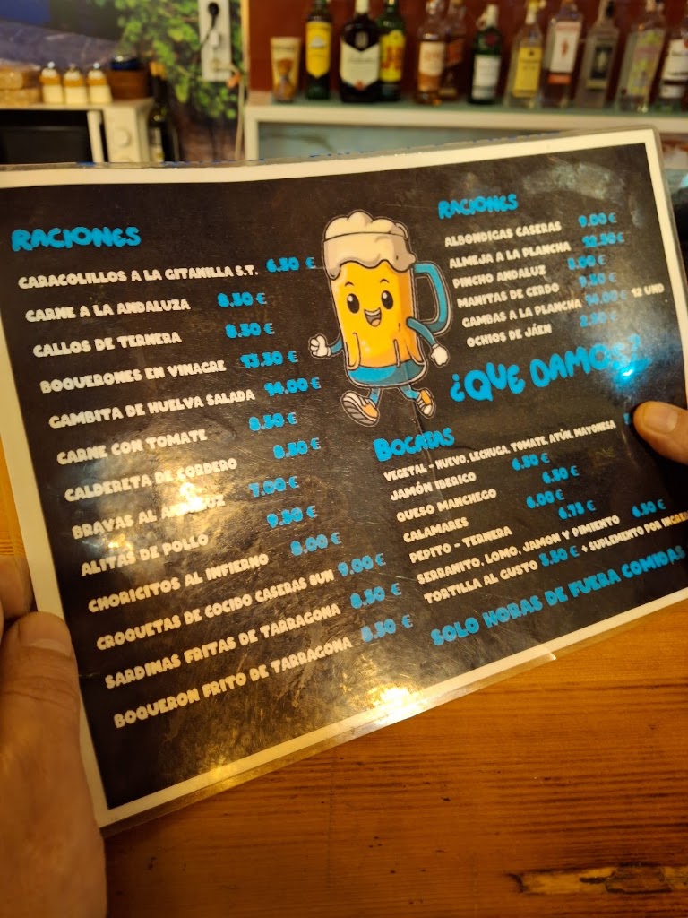 Quedamos tapas y raciones — Carta