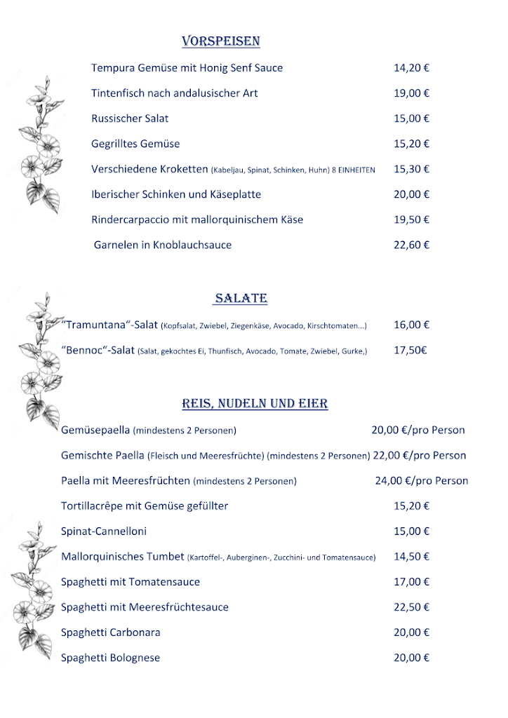 BENNOC RESTAURANT — Carta