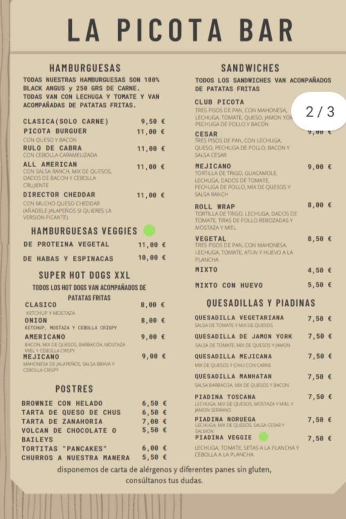 La Picota — Carta